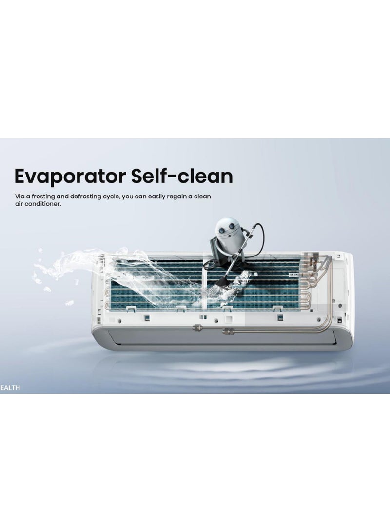 جنرال جولدن مكيف جنرال جولدن سبليت بارد 18000 وحدة حرارية بريطانية، 1.5 طن تقنية العاكس انفرتر الموفرة للطاقة، واي فاي، تنظيف تلقائي، ضمان 7 سنوات على الضاغط. - Image 4