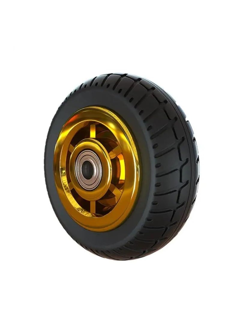 5 Inch Heavy Duty Caster Wheel 50mm Wide Rubber Silent Industrial Trolley Trailer Single Piece Humavee - Image 2