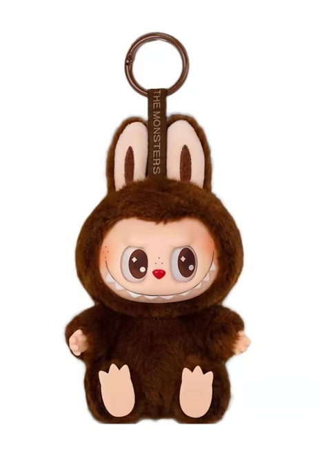 Labubu Plush Toy, Labubu Second-Generation Sit-Down Party Series, Cute Keyring, 17cm