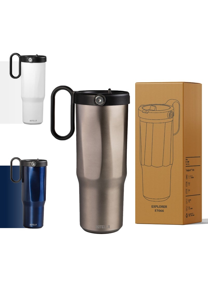بوتيلا إكسبلورر - زجاجة ماء معزولة للمغامرات، سعة ٩٠٠ مل | ستانلس ستيل مانع للتسرب، مثالية للرحلات الخارجية وغيرها - Image 1