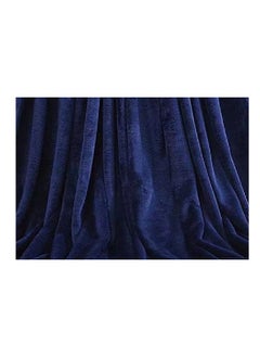 RISHAHOME Light weight Extra Soft King Size Solid Blanket all season Flannel Fleece Throw Blanket 200x230cm 100% Polyester-Blue  - Image 3