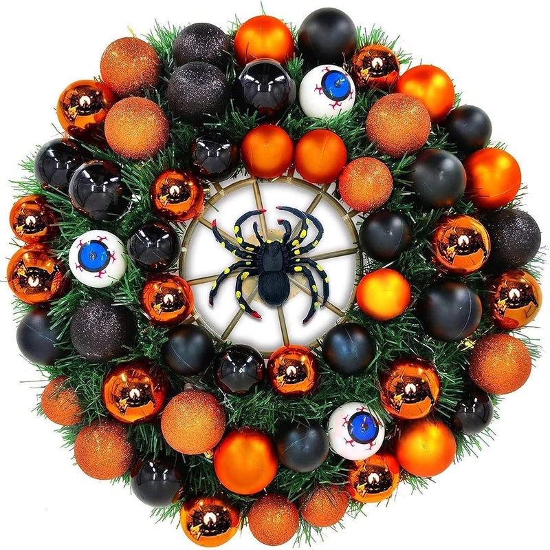 Emopeak 24Pcs Christmas Balls Ornaments for Xmas Christmas Tree - 4 Style Shatterproof Christmas Tree Decorations Hanging Ball for Holiday Wedding Party Decoration (Orange  2.4""/6.2CM) - Image 3