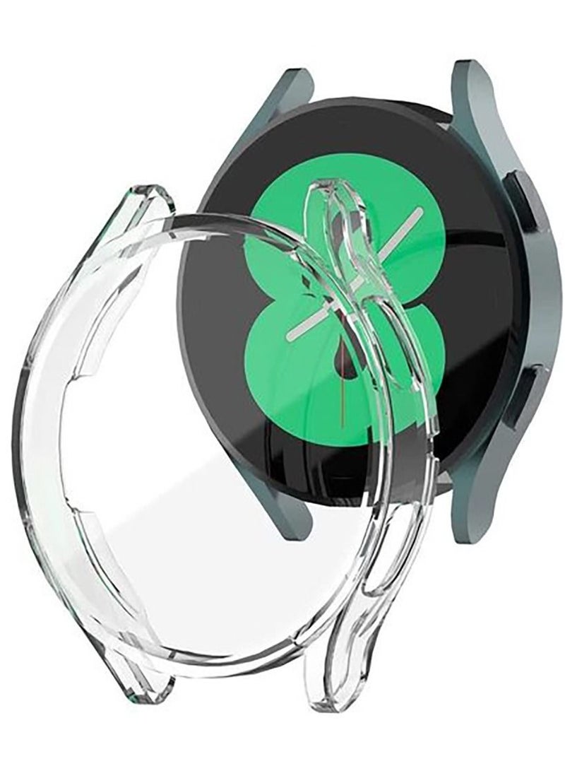 Samsung Galaxy Watch 4 (44mm) Soft TPU Full Protection Coverage Bumper Cover -Treansperent - Image 1