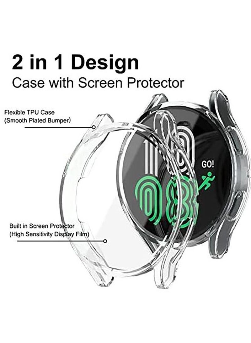 Samsung Galaxy Watch 4 (44mm) Soft TPU Full Protection Coverage Bumper Cover -Treansperent - Image 2