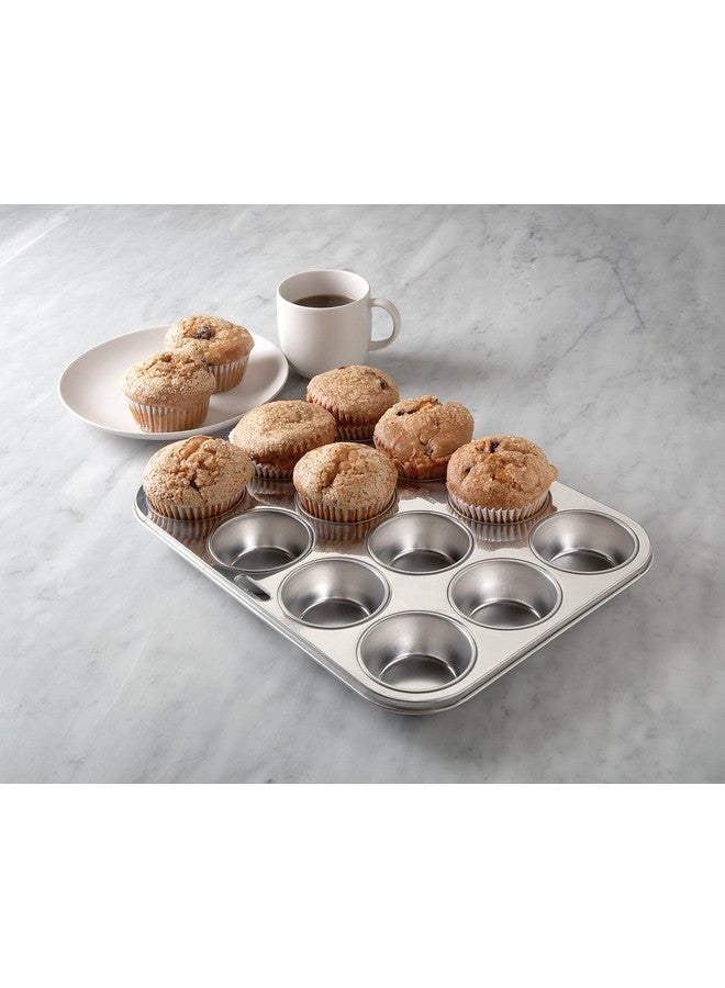 Fox Run Muffin and Cupcake Pan, 12 Standard Cup, Stainless Steel - Image 4