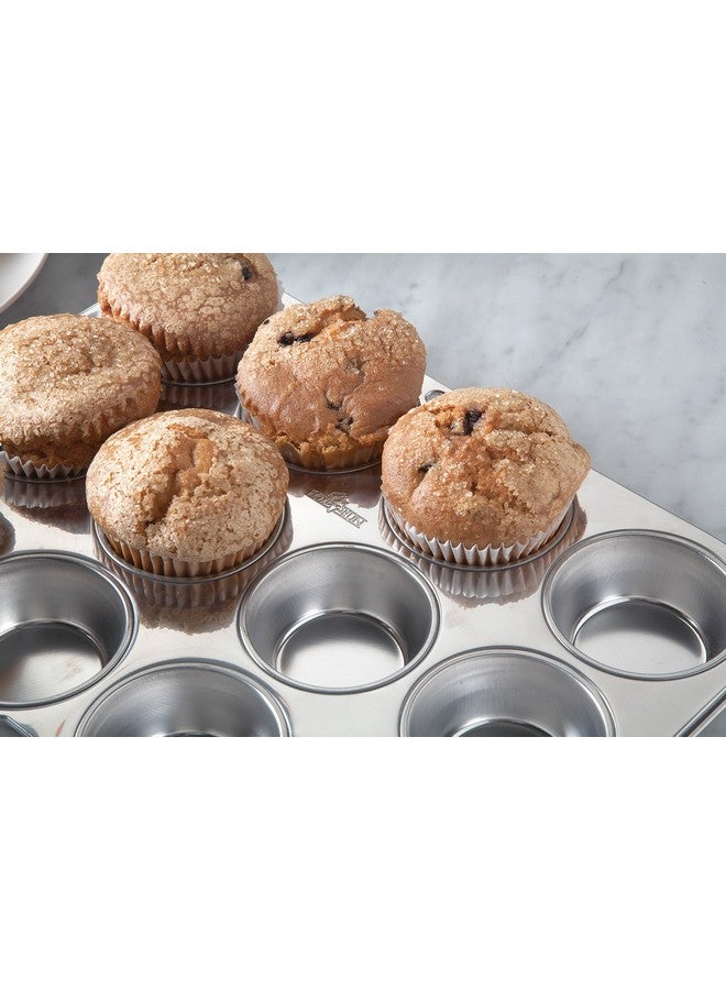 Fox Run Muffin and Cupcake Pan, 12 Standard Cup, Stainless Steel - Image 3