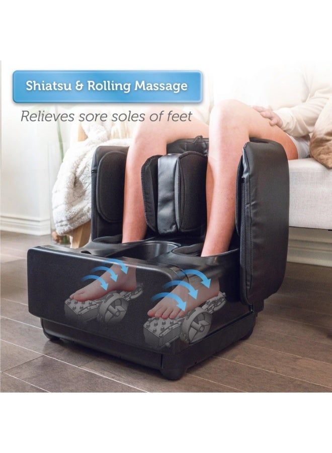COMFIER 2-in-1 Foot & Lag Massager Ottoman with Heat, Shiatsu Deep Kneading Leg Massager with Air Compression, Vibration & Foldable Foot Rest, Adjustable Intensity, CF-5001 - Image 2