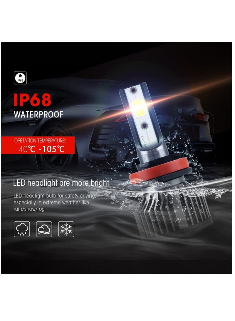 Generic 2 PCS LED Headlight Bulbs, 40W 6000 Lumens High Beam LED Headlights Conversion Kit Low Beam 6000K Cool White Super Bright LED Fog Light Bulbs IP68 Waterproof 9005  - Image 4