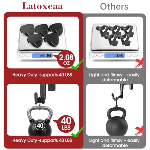 Latoxcaa Space Saving Hanger Hooks 20Pcs, Upgrade Heavy Duty Space Saver Hangers Connector Hooks for Clothes, Premium Hanging Closet Organizer for Dorm, Ganchos para Colgar Ropa, Black - Image 3