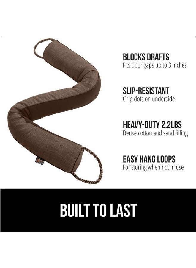 Gorilla Grip GORILLA GRIP Door Draft Stopper for Bottom of Doors, Weather Stripping Seal Blocks Hot Air, Noise, Bugs, Keeps Cold AC in, Sound Proofing Easy Install Gap Filler, Home Essentials, 38 Inch, Brown  - Image 2