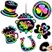 JULMELON 36 PCS St Patricks Day Scratch Art for Kids St Patricks Day Crafts for Kids Rainbow Color Magic Scratch Paper Cards Shamrock Hanging Ornaments DIY Crafts Decorations Party Favors - Image 2