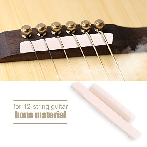 VGEBY Bridge Saddle Upper Nut, Bone Replacement Nut for 12 String Folk and Classical Guitar Nut For Oud Made Out Of Bone Bone Guitar Saddle Compensated 75 Mm 12 String Saddle Bone 12 Smarshall - Image 5