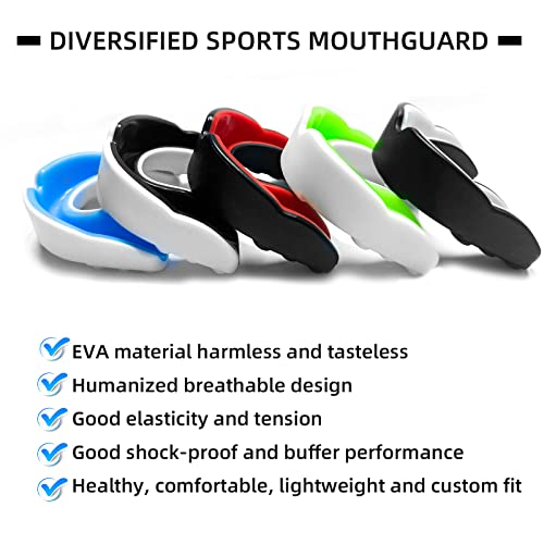 AITUSI Kids Youth Mouth Guard for Sports, Boys Girls Mouthguard for Football Boxing MMA Lacrosse Basketball Taekwondo Karate Wrestling (5 Pack) - Image 4