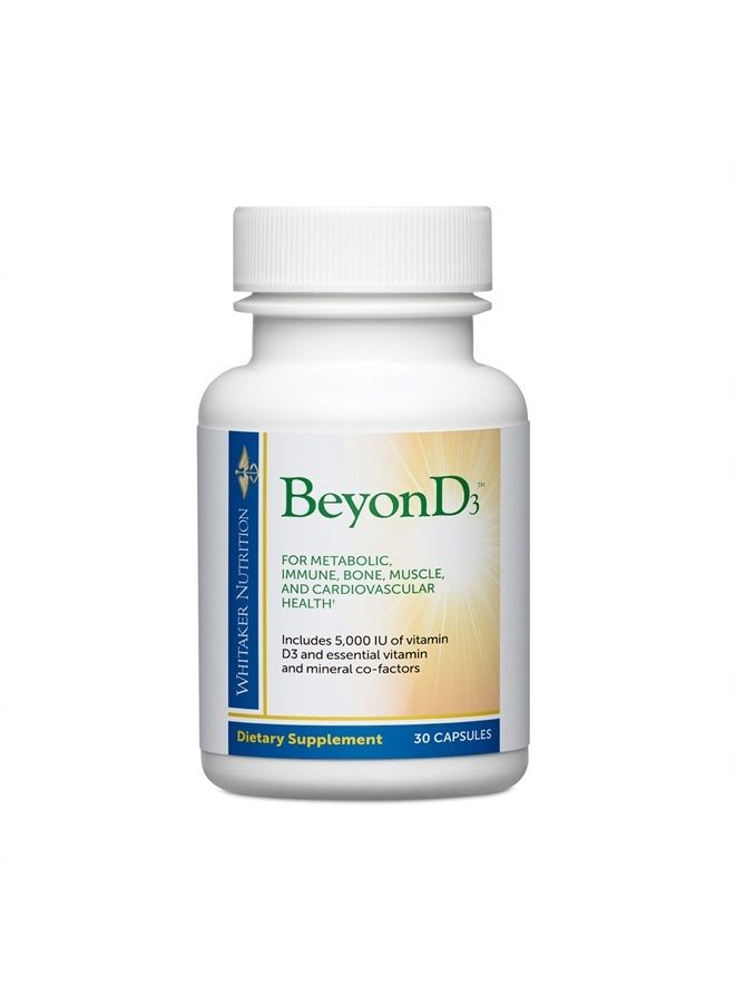 Dr. Whitaker BeyonD3 - Vitamin D3 Supplement 5,000 IU Plus Boron, Vitamin K2, Magnesium & Zinc - Supports Immune Health, Calcium Metabolism & Bone Mineralization (30 Capsules) - Image 1