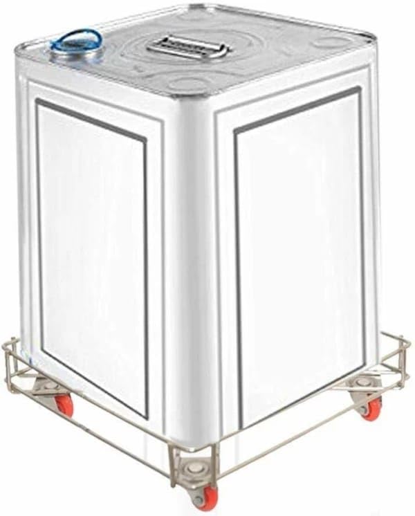 Generic FLORA Steel Kitchen Storage Containers Oil Dabba Stand Square Adjust Stand Trolley Pack 1 - Image 1