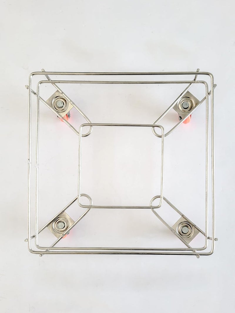 Generic FLORA Steel Kitchen Storage Containers Oil Dabba Stand Square Adjust Stand Trolley Pack 1 - Image 4