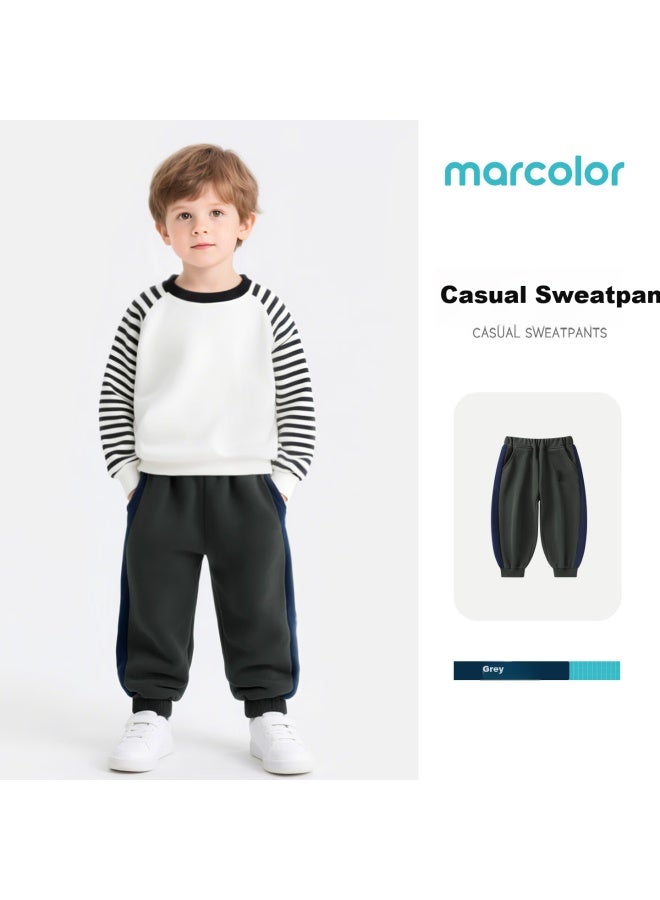 Marcolor Spring Baby Boys Jogger Pants Breathable Loose Fit Outdoor Sports Trousers Zhazha Gray 130