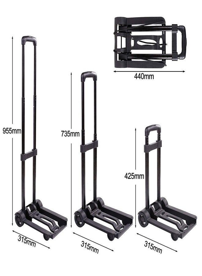 Nirvisha Plastic Lightweight Foldable Trolley with Extendable Handle (Multicolour) - Image 5
