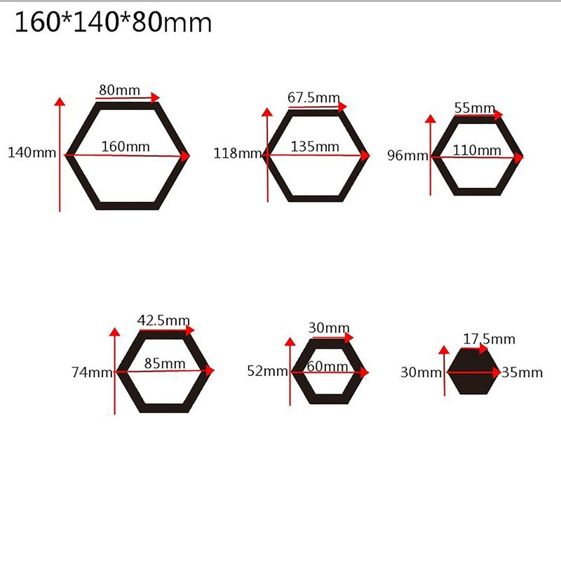 VAH- Kya Bat Hai !! VAH Kya Bat Hai Golden Hexagonal Mirror Stickers for Wall Acrylic Mirror Wall Mirror 3D Stickers Wall Stickers for Room Hall Home and OfficeSet of 24 Pieces  - Image 4
