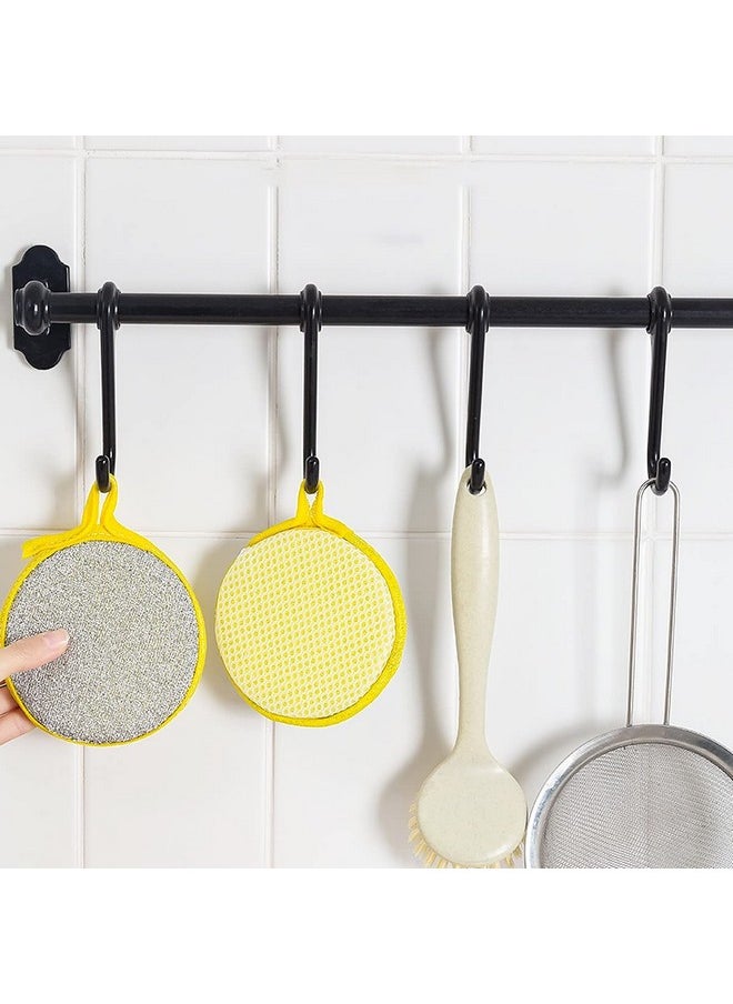 Wolpin 2-in-1 Dishwashing Scrub & Sponge for Kitchen (Pack of 10 Pcs) Cleaning Dishes and Cookware