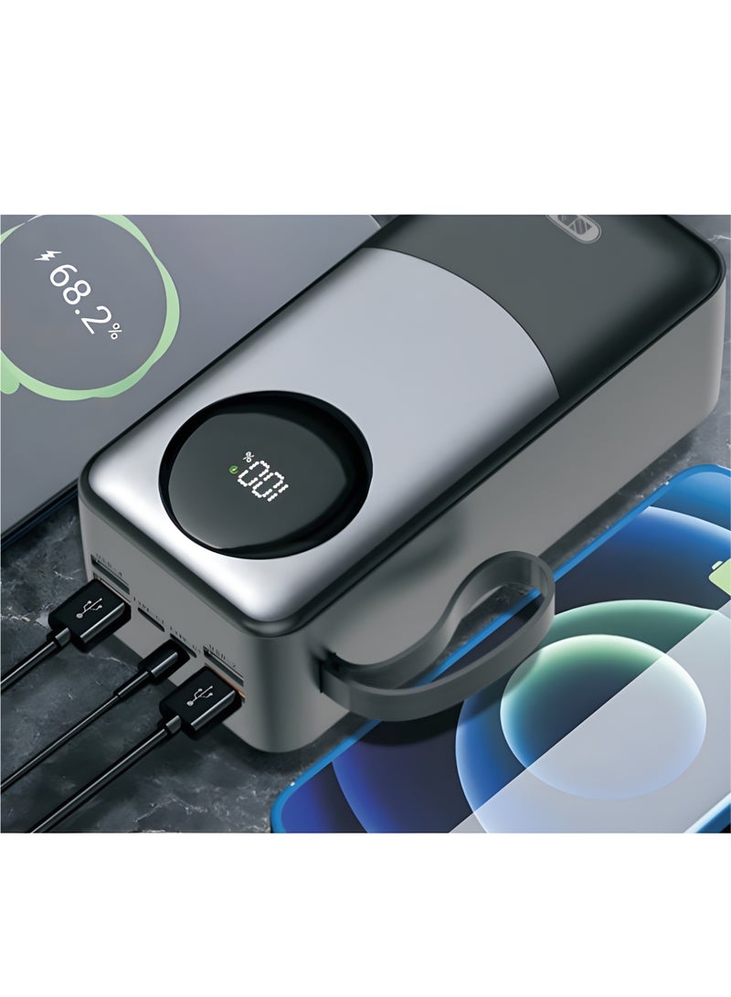 أس بي باور بانك فائق السعة 50,000 مللي أمبير – شحن سريع PD وQC3.0 | منافذ متعددة USB وType-C | بطارية محمولة عالية الأداء - Image 2