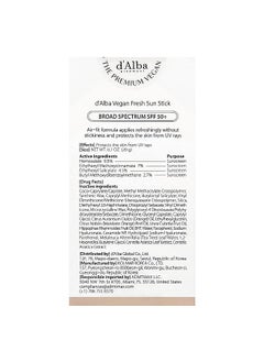 dAlba d'Alba, Vegan Fresh Sun Stick, SPF 50+, 0.7 oz (20 g)  - Image 3