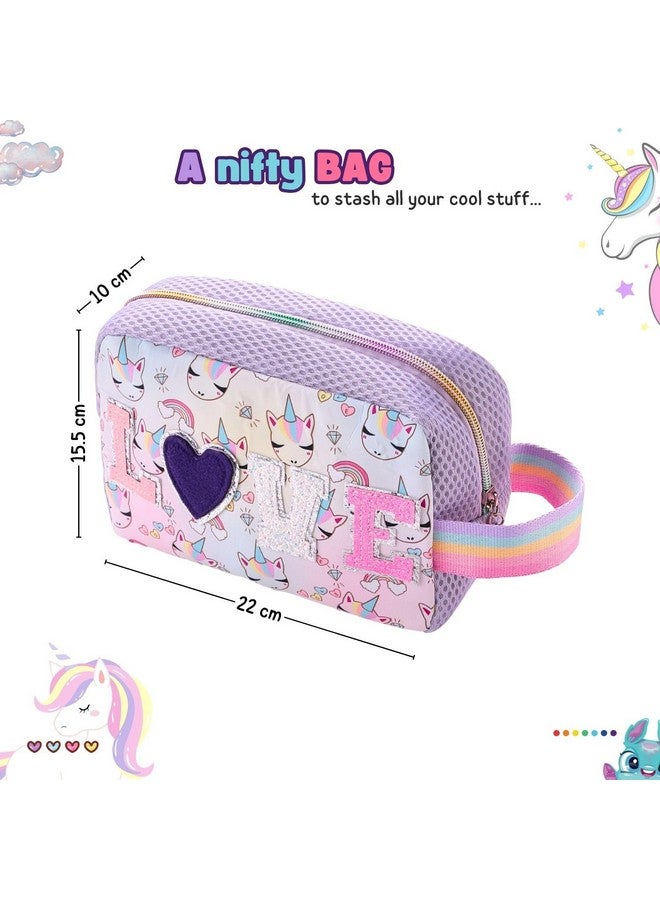 Tinker Squad Cute Makeup Cosmetic Pouch Organizer Kit for Girls Women | Travel Makeup Pouch Cosmetic Organizer | Makeup Bag Travel Essentials Pouches for Women Kids | Make up Organiser Cute Pouch - Image 3