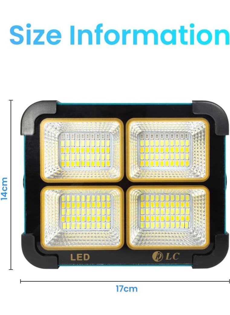دي إل سي  مصباح عمل LED شمسي محمول بقوة 30 واط مع منفذ USB قابل لإعادة الشحن DLC-32812 - Image 5