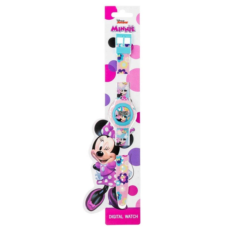 Disney Minnie Mouse Floral Print LED Digital Watch - Image 1