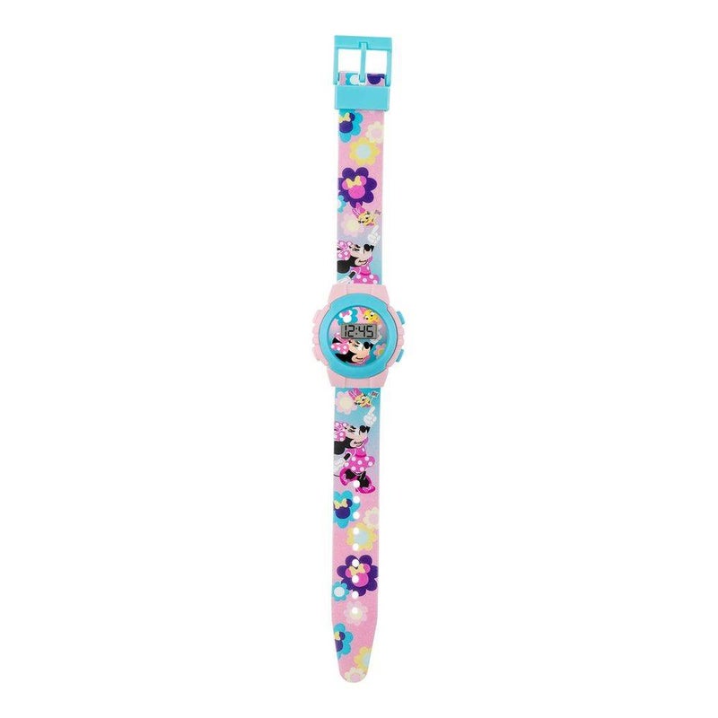Disney Minnie Mouse Floral Print LED Digital Watch - Image 2