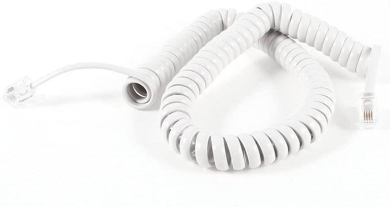 سماعة هاتف بسلك حلزوني بطول 10 أقدام ووصلة RJ9 4P4C للهاتف الأرضي - Image 1