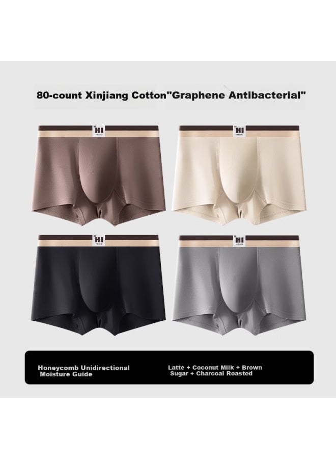 Me Feeling Men's Underwear Summer Pure Cotton Breathable Boxer Briefs Graphene Antibacterial Four-corner Pants Boys Teenage Shorts - Image 1