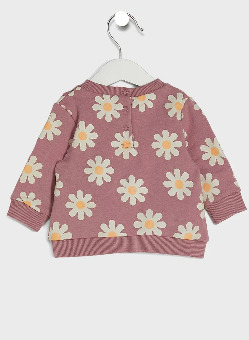 Cotton On Kids Floral Print Sweatshirt