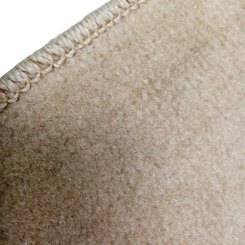 Cotton with Rubber Car Floor Mat - 3 Pieces Set, Beige - Image 5