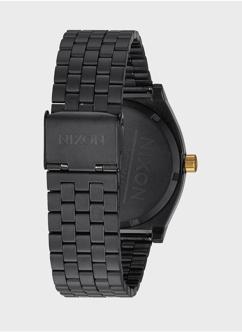NIXON - Time Teller Matte Black / Gold Watch - Image 1