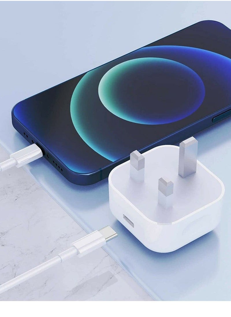 ELTRAZONE Charger For Oppo A54 /A74 /A94 /A53 /A76 /A96 /A36 /A11s /K9x /Reno4 /Find X3 Lite Plug, 20W USB C Charger Plug Type C Fast PD Adapter Mains UK Wall Charger With Fast Charging Cable - Image 4