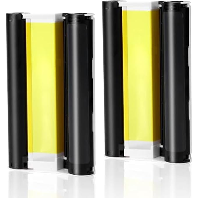 2-PACK COMPATIBLE INK CARTRIDGES REPLACEMENT FOR CANON SELPHY KP-108IN KP-36IN COLOR INK CASSETTE 4 X 6, FOR SELPHY CP1500 CP1300 CP1200 CP1000 CP PHOTO PRINTERS, 100 X 148MM (WITHOUT PAPER) - Image 1
