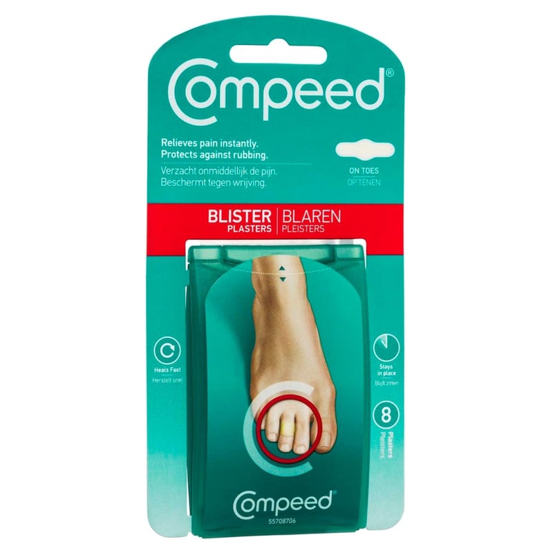 Compeed Blister Plasters On Toes, Pack of 8's - Image 1