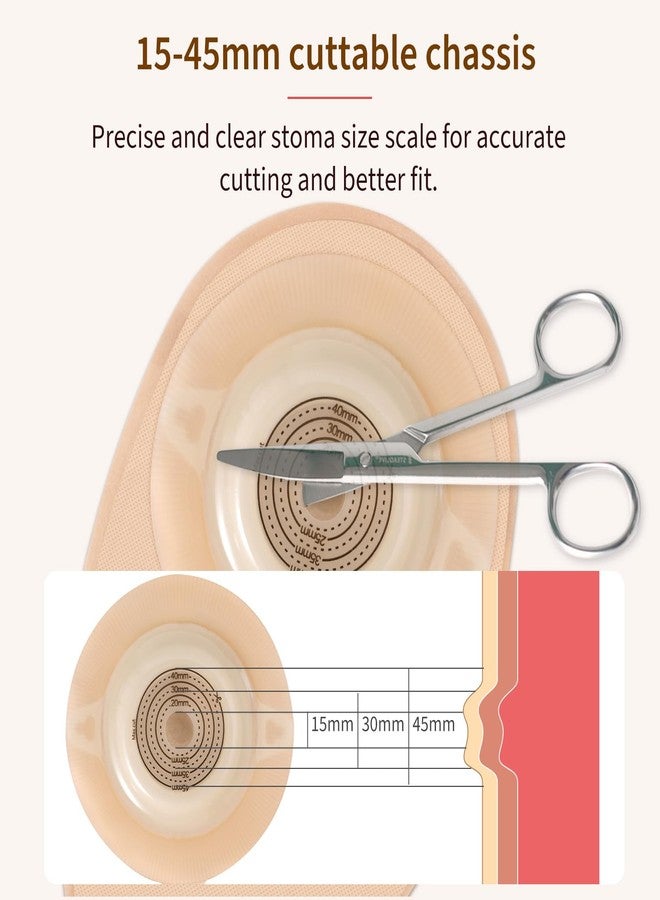 DERAYMI 10 Pack Convex Colostomy Bags with A Belt, One Piece Ostomy Bag Drainable Pouches Ostomy Supplies for Uneven Wrinkled Skin Irregular Stoma Cut-to-Fit 20-45mm - Image 3