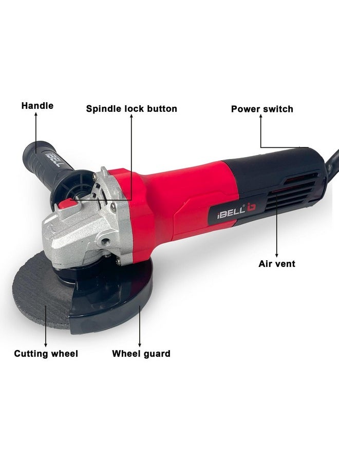 iBELL - iBELL Angle Grinder AG15-68, 680W Heavy Duty, Copper Armature, Disc Dia 115mm, 11000 RPM with Grinding Wheel and Guard. - Image 1