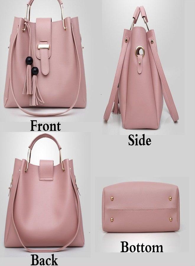 FiveloveTwo Women's Purse and Handbags 3 Pcs Bag Set PU Leather Tassel Totes Clutch Satchels Top Handle Shoulder Crossbody Bags Pack Brown - Image 5