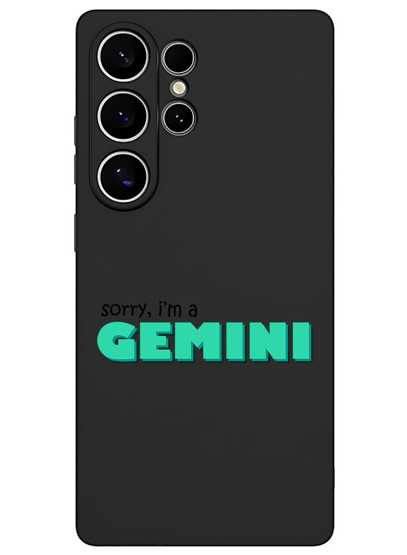 Theodor Protective Slim Fit Case Liquid Silicone Cover with Full Body Protection Anti-Scratch Shockproof Case For Samsung Galaxy S25 Ultra (Black) - Gemini - Black - Image 1