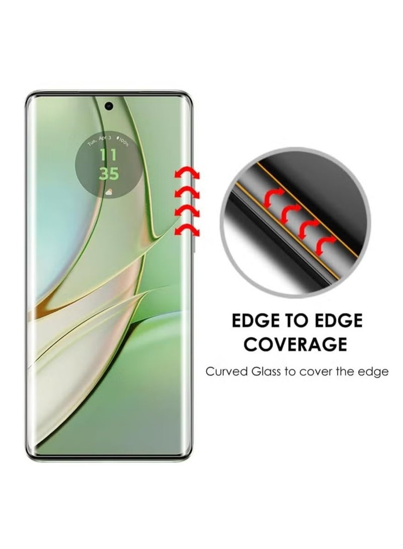 أوميكسبرو واقي شاشة لجهاز Edge 50 Pro مصنوع من زجاج مقسّى مقاوم للأشعة فوق البنفسجية، فيلم عالي الدقة لحماية الشاشة، صلابة 9H، فيلم واقي بديل للشاشة خالٍ من الفقاعات - Image 4