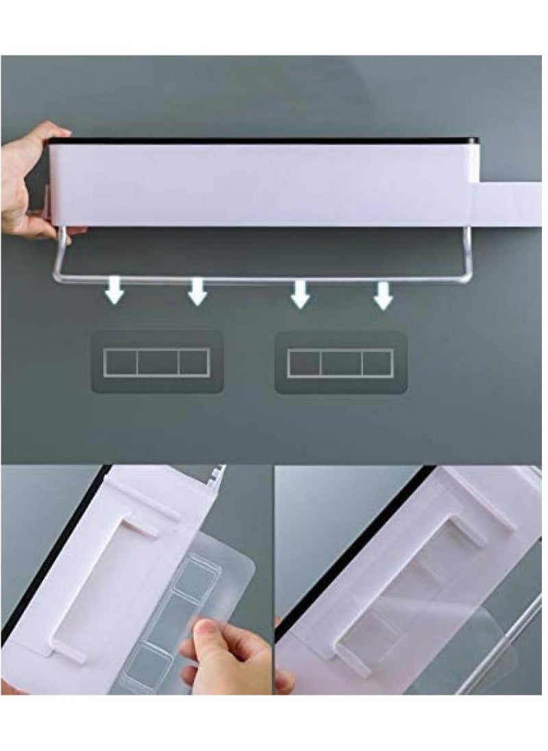 AIWANTO Wall Mount Bathroom Shelf Shower Caddy Organizer with Bar  - Image 2
