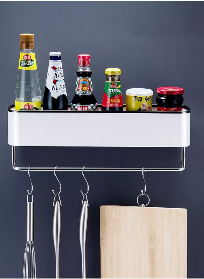 AIWANTO Wall Mount Bathroom Shelf Shower Caddy Organizer with Bar  - Image 1