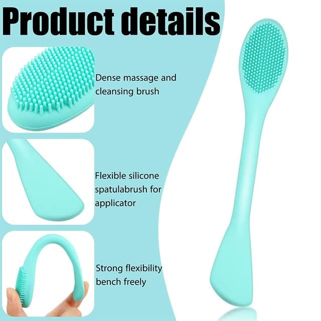 Giffy Double-Ended Silicone Face Mud Mask Applicator Brush Spatula for Cream Lotion Moisturizer, Cosmetic Beauty Tool Saloon Home Parlours for Men and Women Use - Image 2