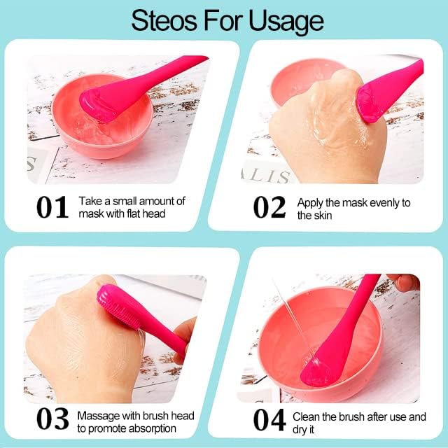 Giffy Double-Ended Silicone Face Mud Mask Applicator Brush Spatula for Cream Lotion Moisturizer, Cosmetic Beauty Tool Saloon Home Parlours for Men and Women Use - Image 4