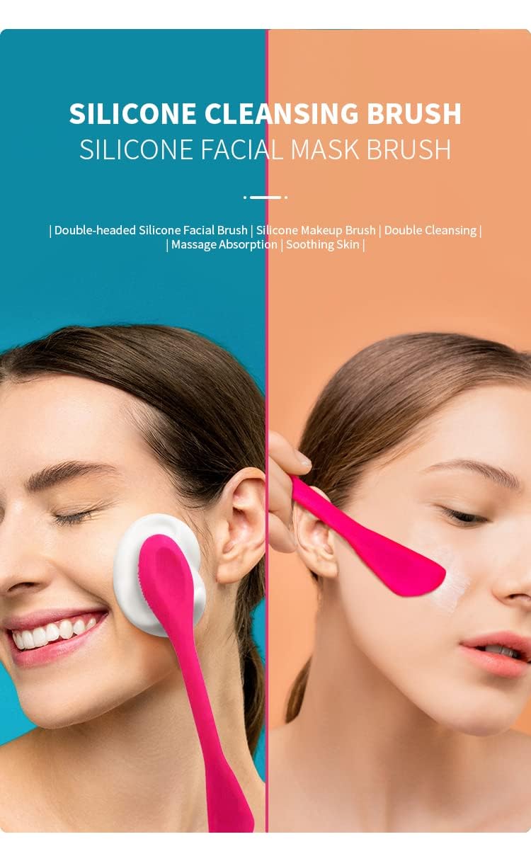 Giffy Double-Ended Silicone Face Mud Mask Applicator Brush Spatula for Cream Lotion Moisturizer, Cosmetic Beauty Tool Saloon Home Parlours for Men and Women Use - Image 3