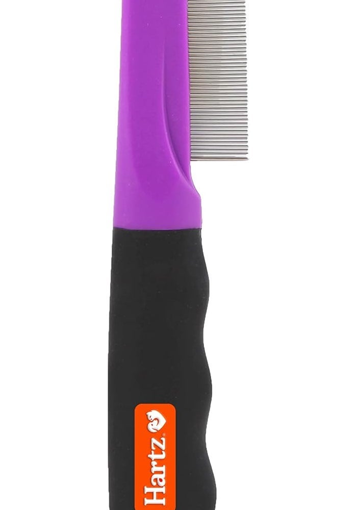 Hartz Groomers Best Flea Removal Comb for Cats and Dogs - Purple and Black - Image 1