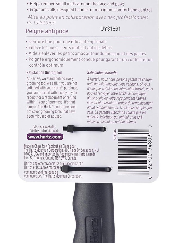 Hartz Groomers Best Flea Removal Comb for Cats and Dogs - Purple and Black - Image 3